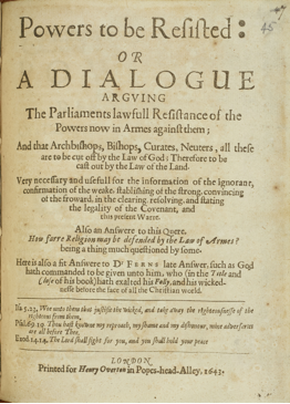 Powers to be Resisted (1643)